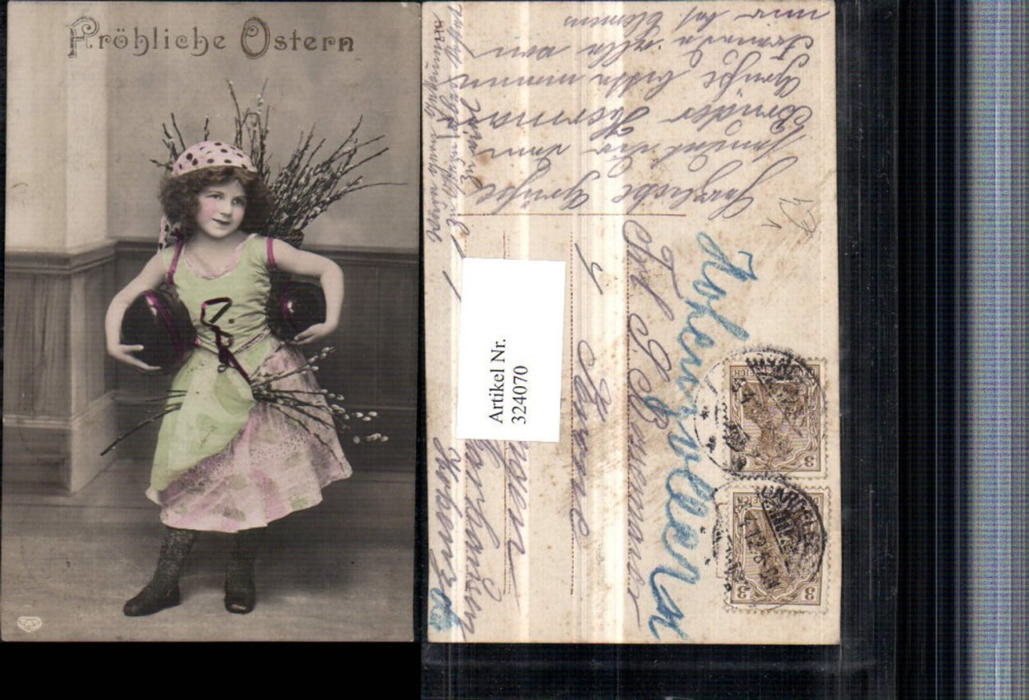324070,Ostern Mädchen Rückenkorb Palmkätzchen Ostereier pub EAS