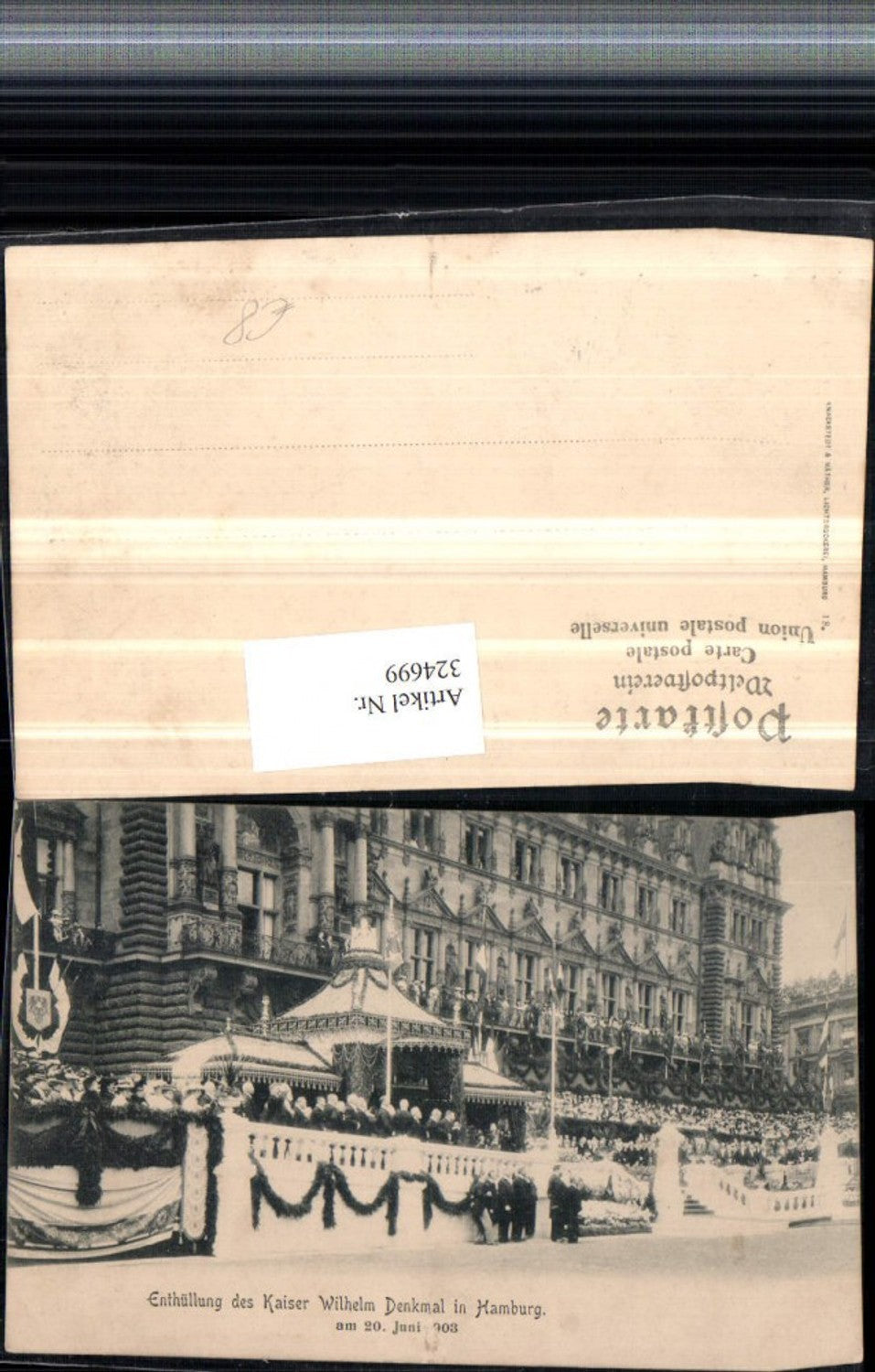 324699,Hamburg Enthüllung des Kaiser Wilhelm Denkmal 1903