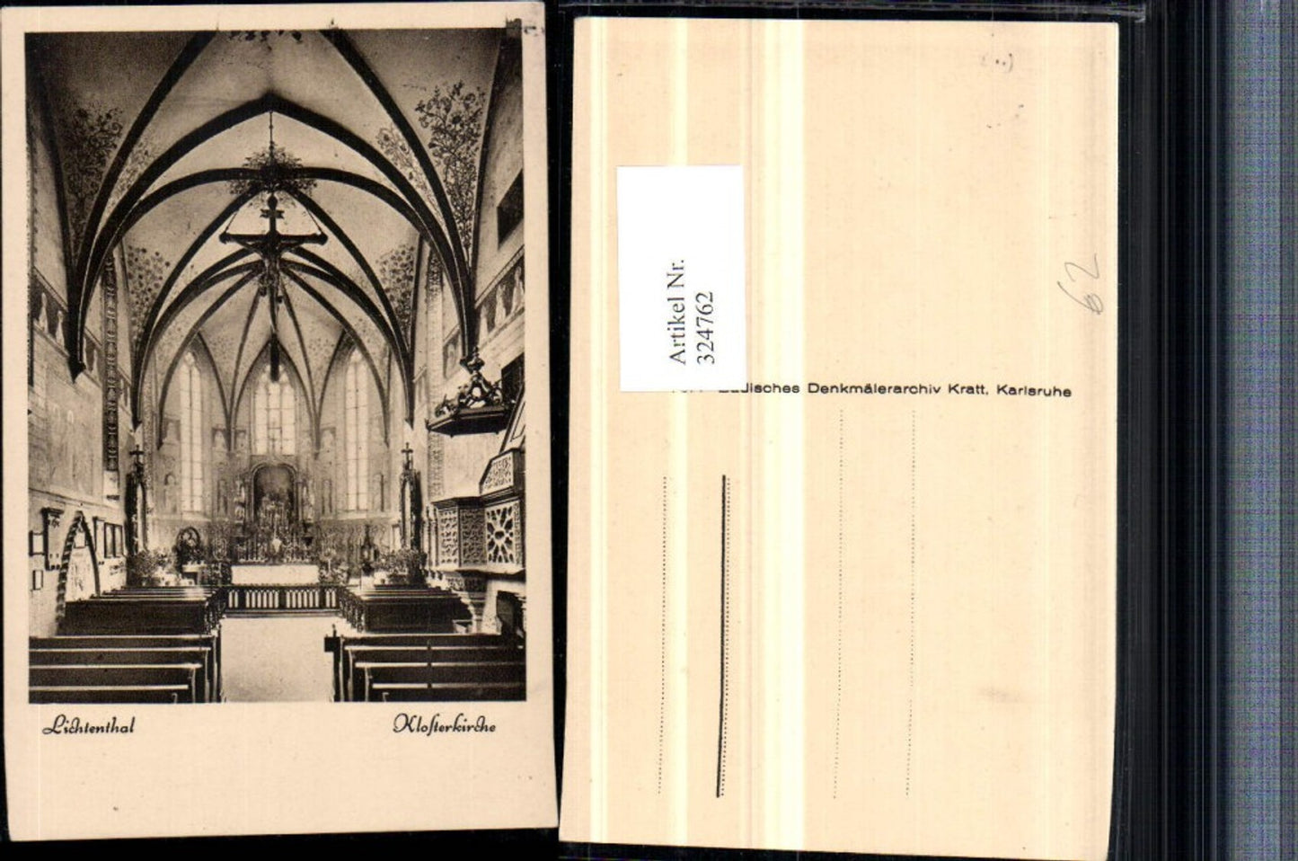 324762,Baden-Baden Lichtenthal Kloster Kirche Innenansicht