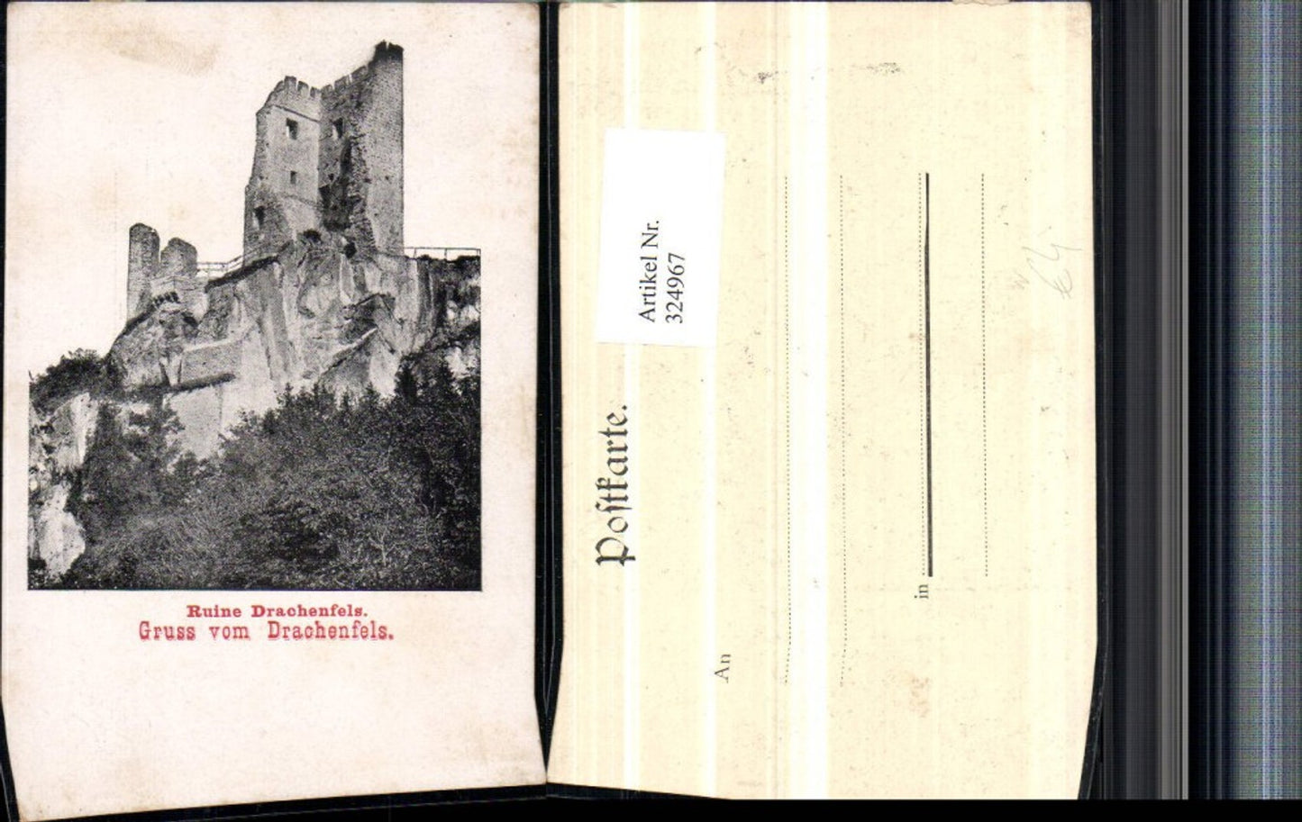 324967,Gruß vom Drachenfels Ruine b. Königswinter