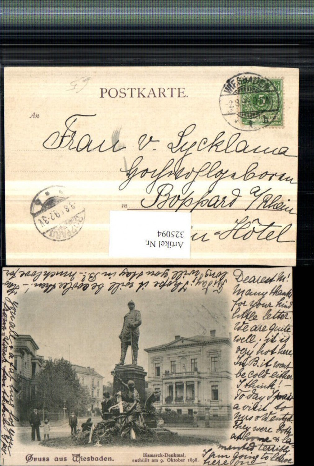 325094,Gruß aus Wiesbaden Bismarck-Denkmal