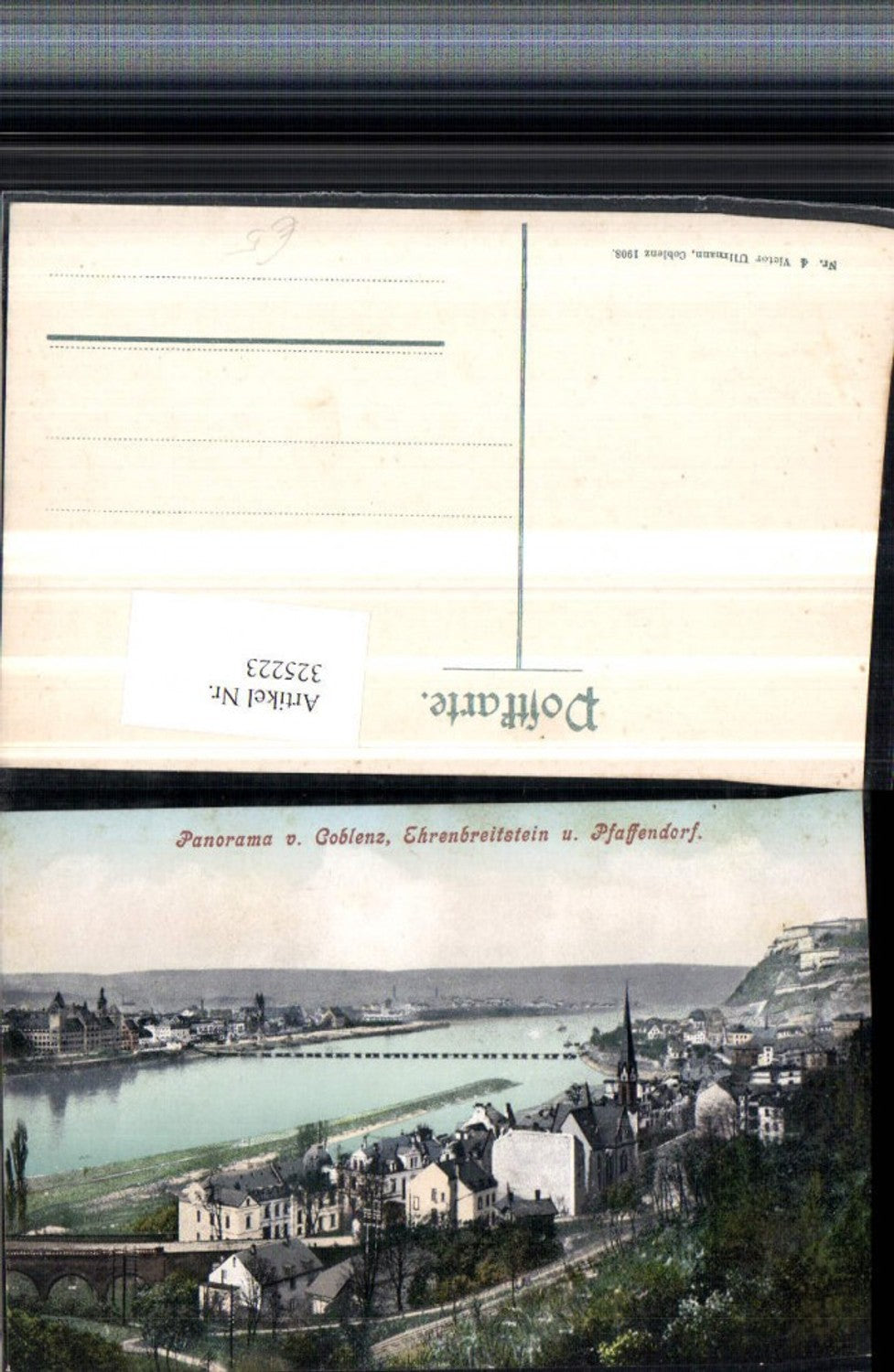 325223,Coblenz Koblenz Teilansicht Panorama m. Ehrenbreitstein u. Pfaffendorf