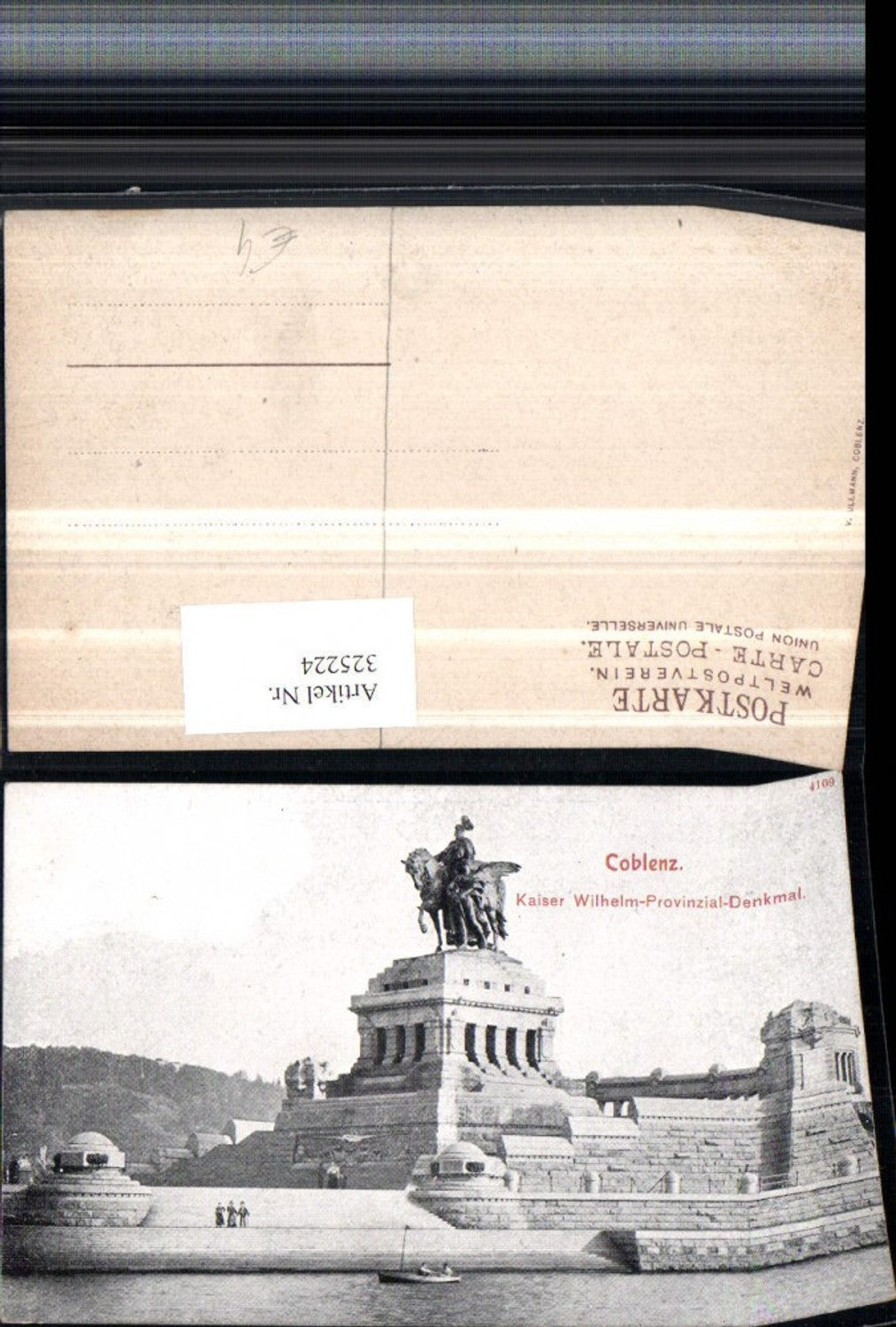 325224,Coblenz Koblenz Kaiser Wilhelm-Provinzial-Denkmal am Deutschen Eck