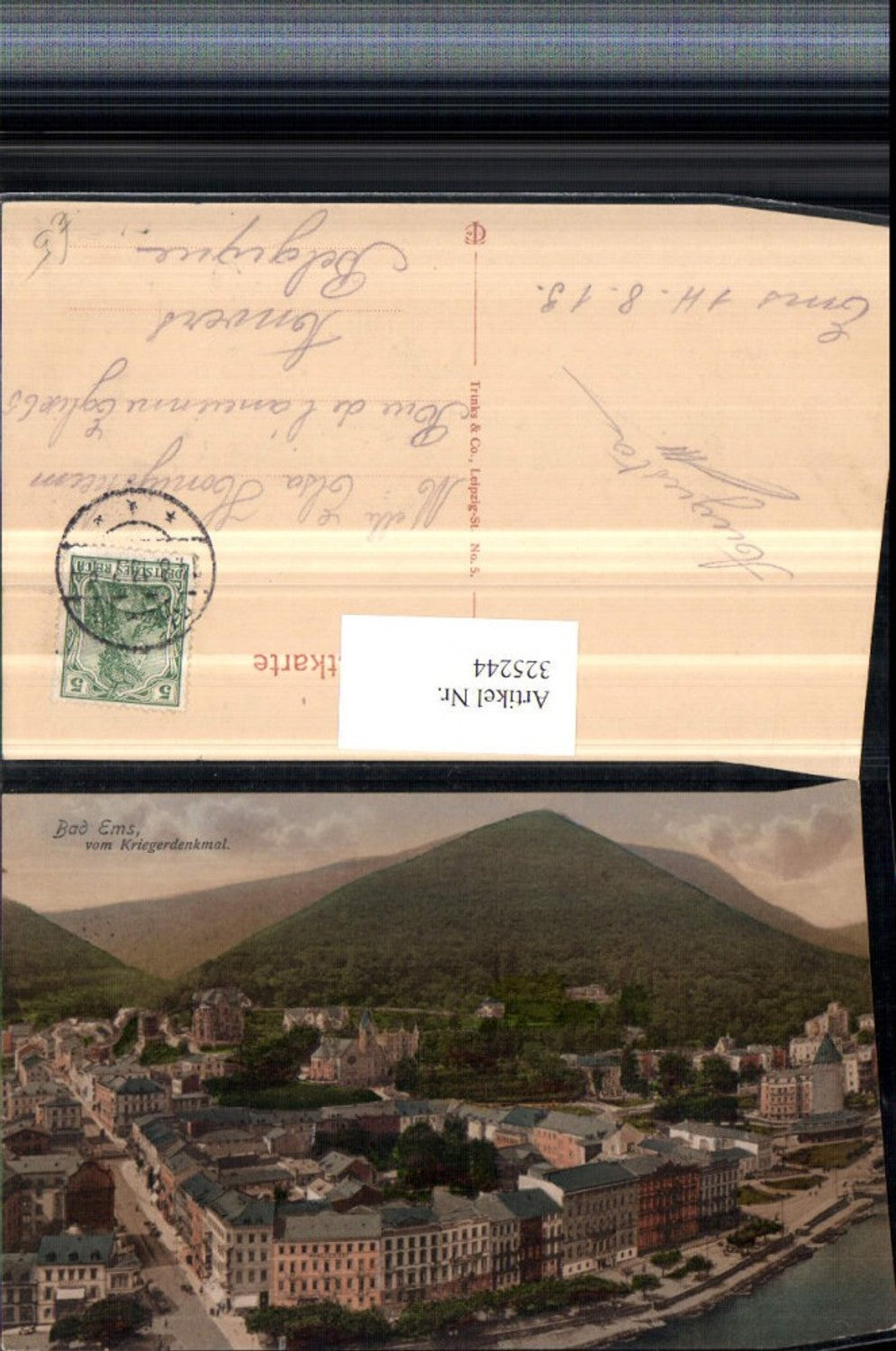 325244,Bad Ems Totale vom Kriegerdenkmal