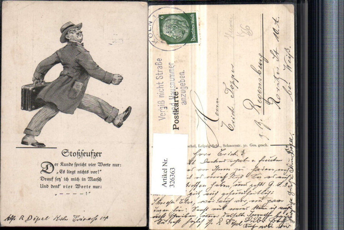 326363, Artist AK Sigh of Deftness Joke Humor Man with Hat Bag Saying