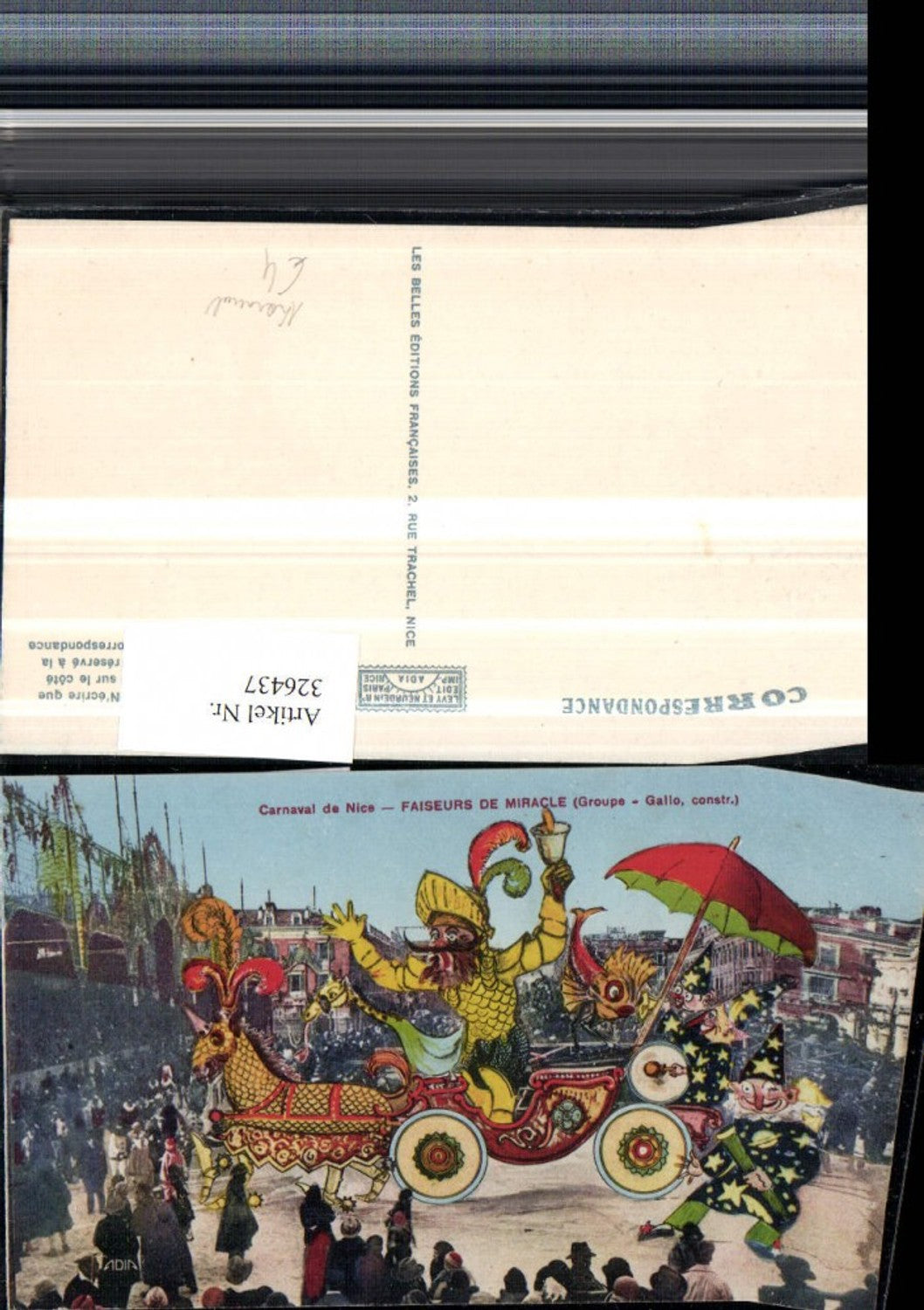 326437,Artist AK Carnival de Nice Nice Faiseurs de Miracle Groupe Gallo Clown