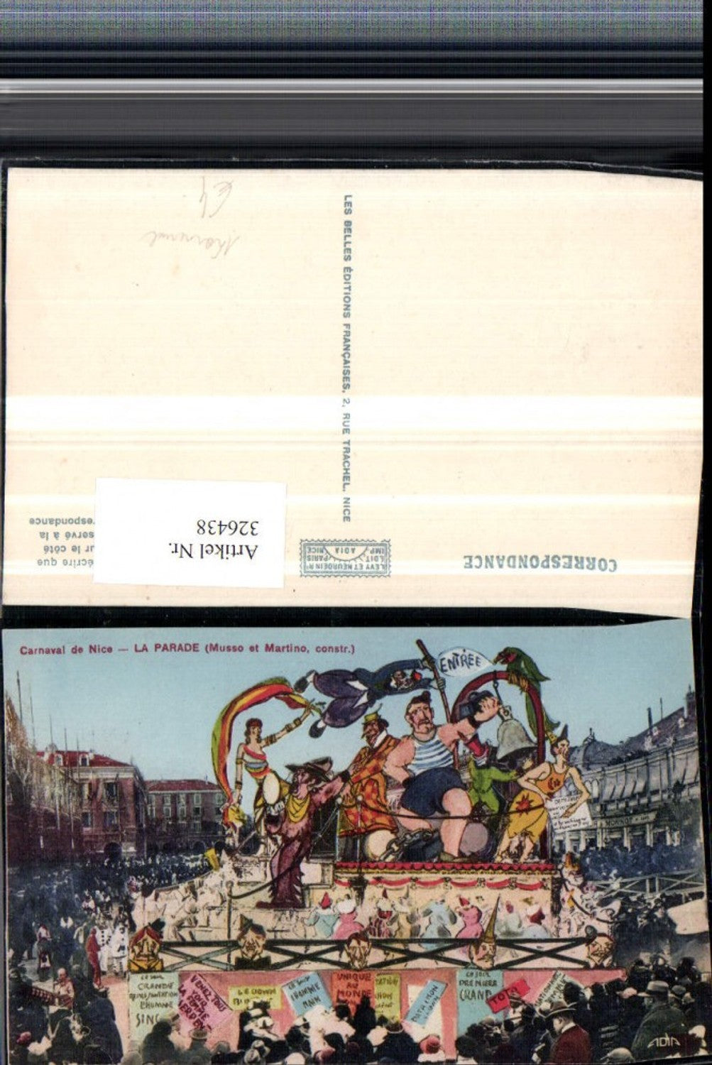 326438,Künstler AK Karneval de Nice Nizza La Parade Musso et Martino
