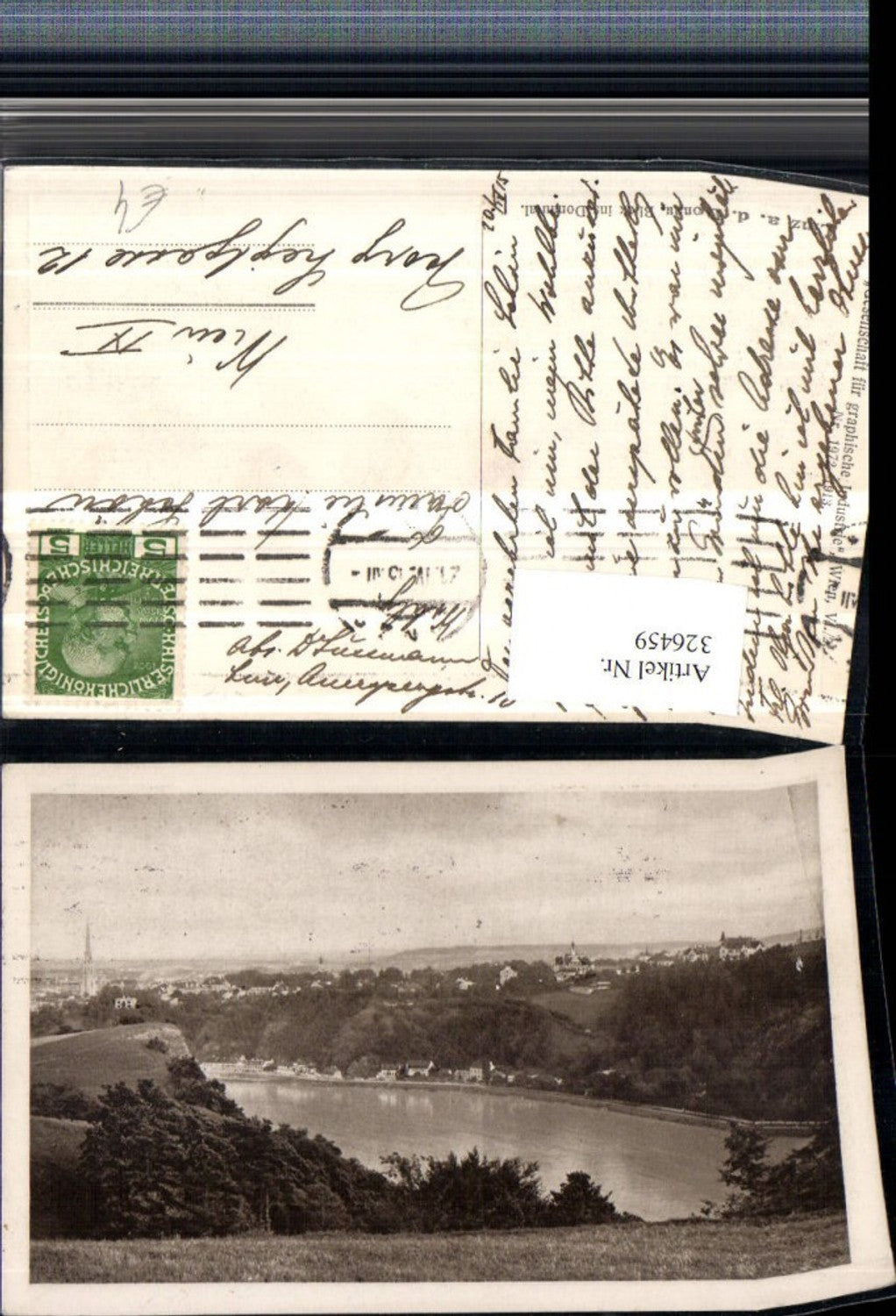 326459,Linz an d. Donau Teilansicht Blick ins Donautal