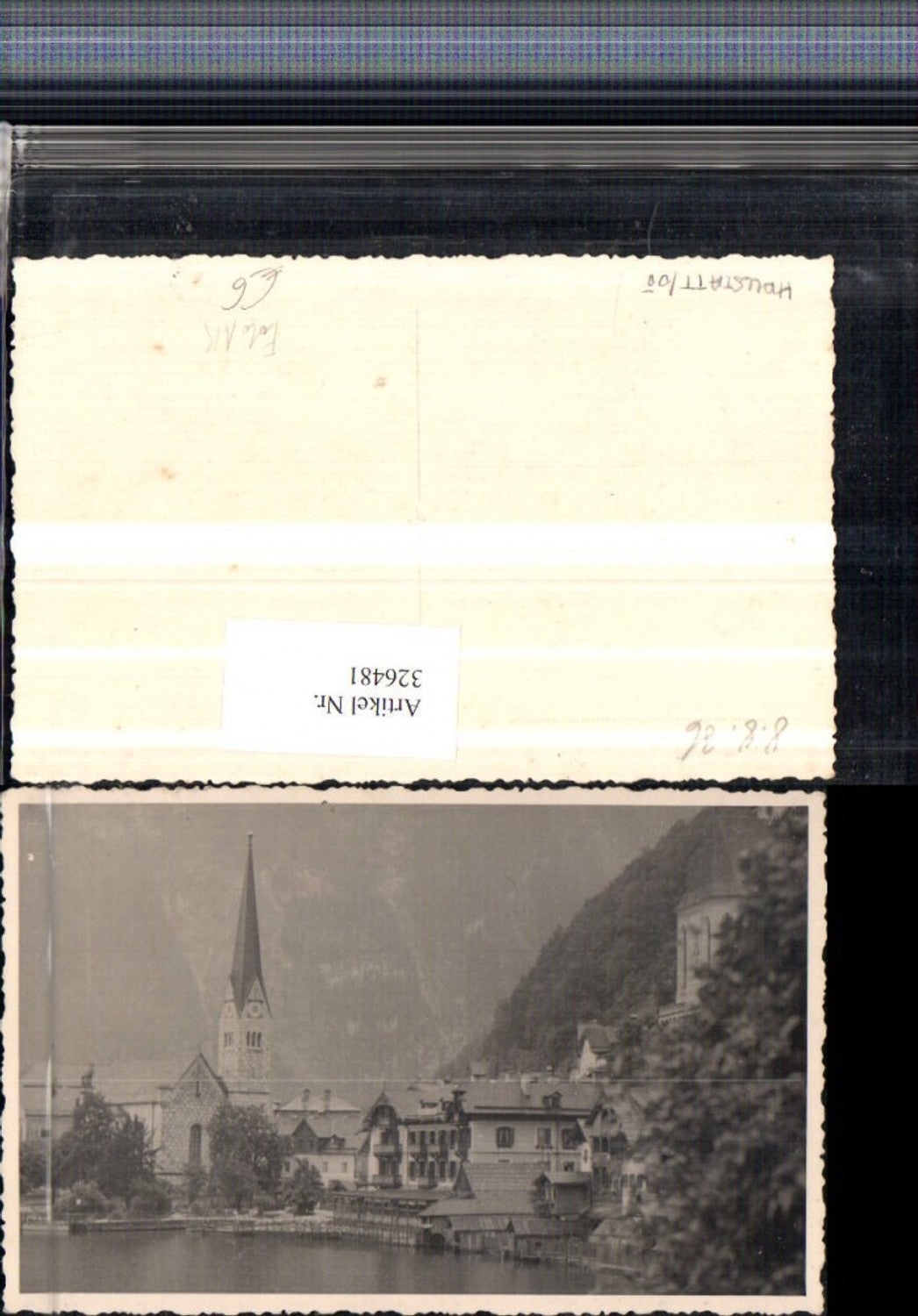 326481,Foto AK Hallstatt Teilansicht Kirche