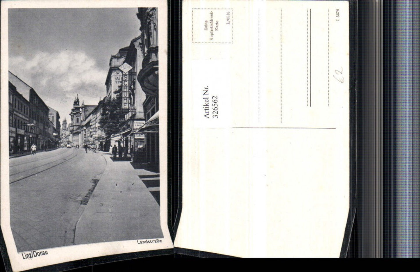326562,Linz an d. Donau Landstraße Straßenansicht Geschäfte