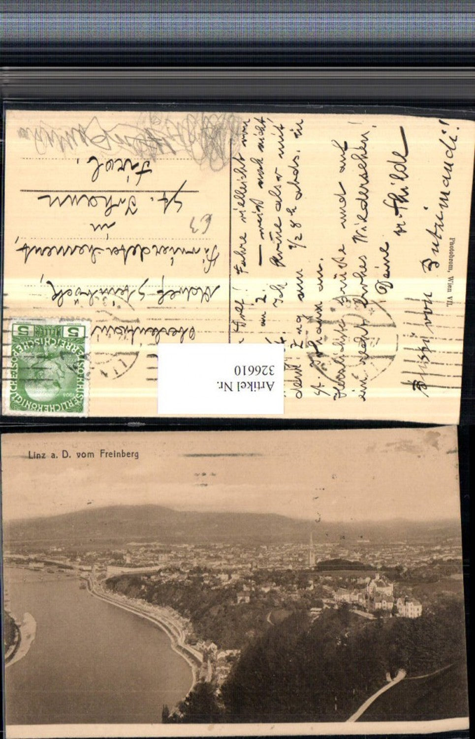 326610,Linz an d. Donau Totale vom Freinberg