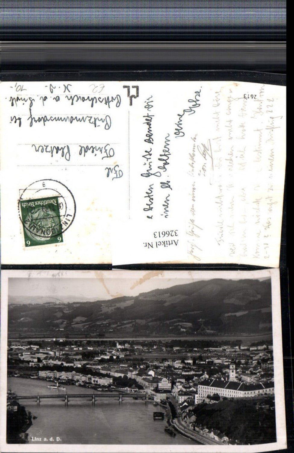 326613,Linz an d. Donau Totale Schlosskaserne Brücke