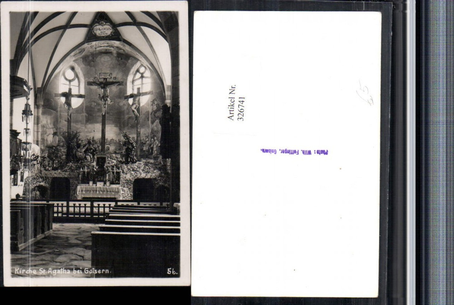 326741,St. Agatha b. Goisern Kirche Innenansicht Altar