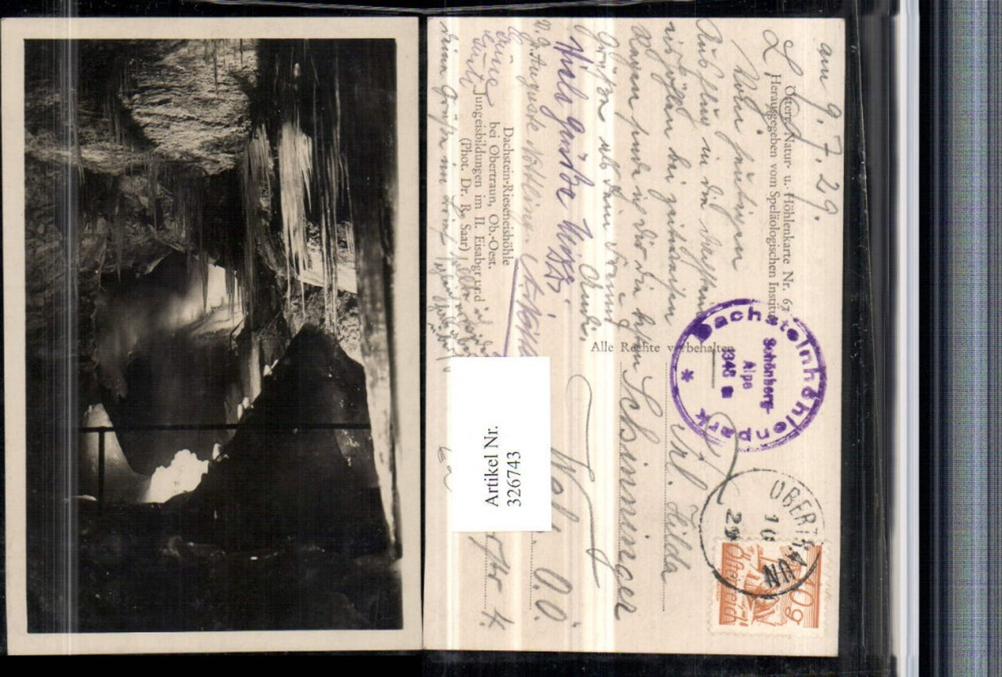 326743,Dachstein-Rieseneishöhle b. Obertraun Jungeisbildung im Eisabgrund