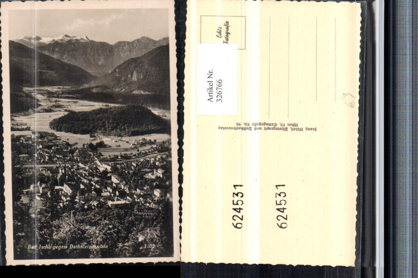 326766,Bad Ischl Totale geg. Dachsteinmassiv Bergkulisse