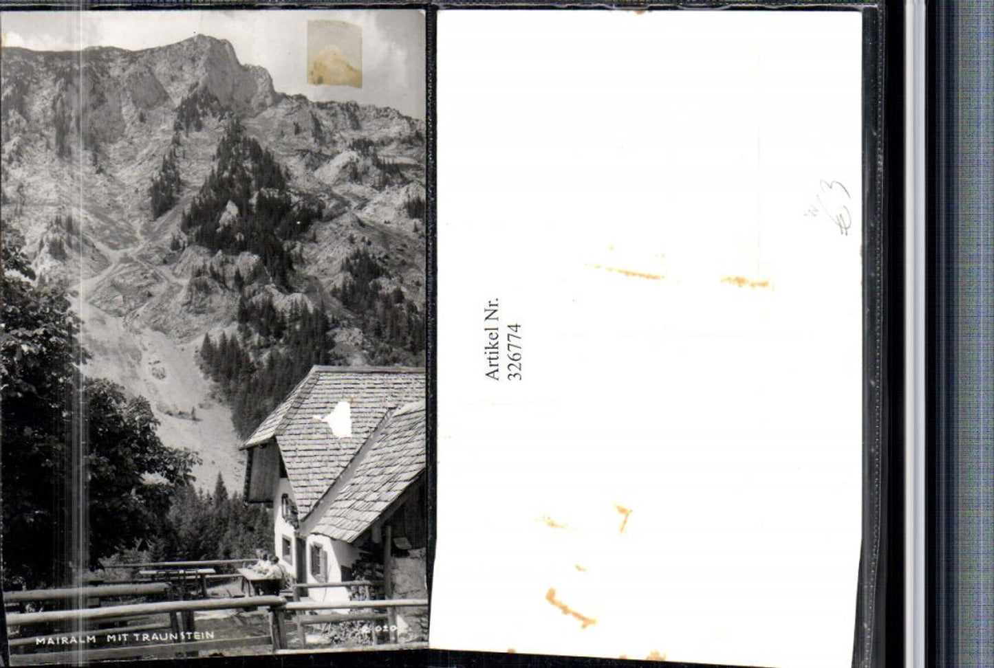 326774,Mairalm b. Gmunden m. Traunstein Bergkulisse