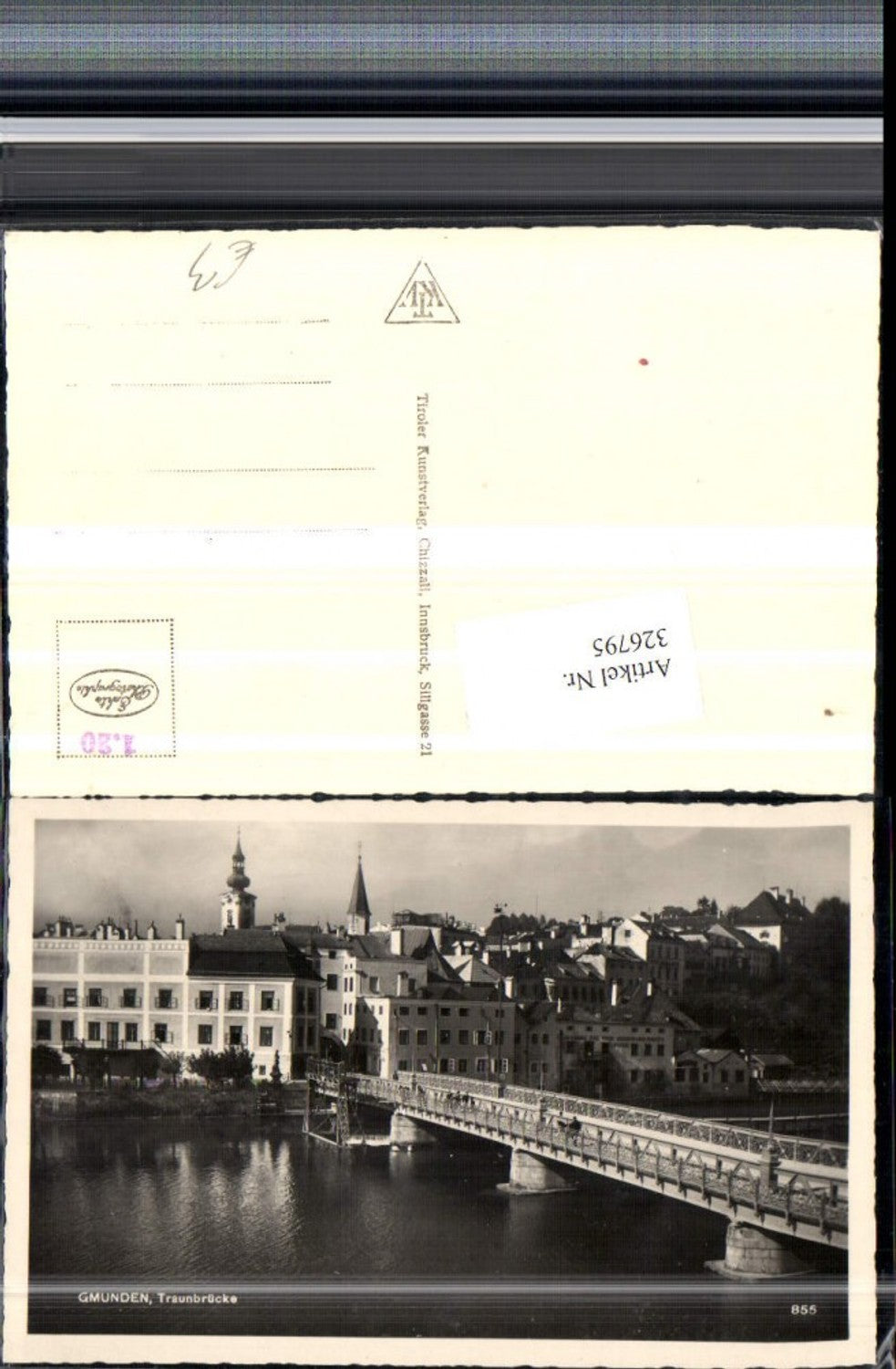 326795,Gmunden Teilansicht m. Traunbrücke Brücke