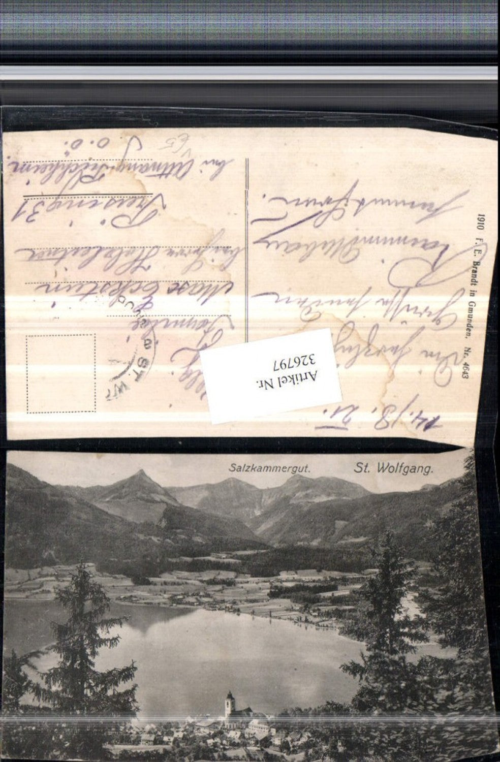 326797,St. Wolfgang Totale Bergkulisse pub F. E. Brandt 4643