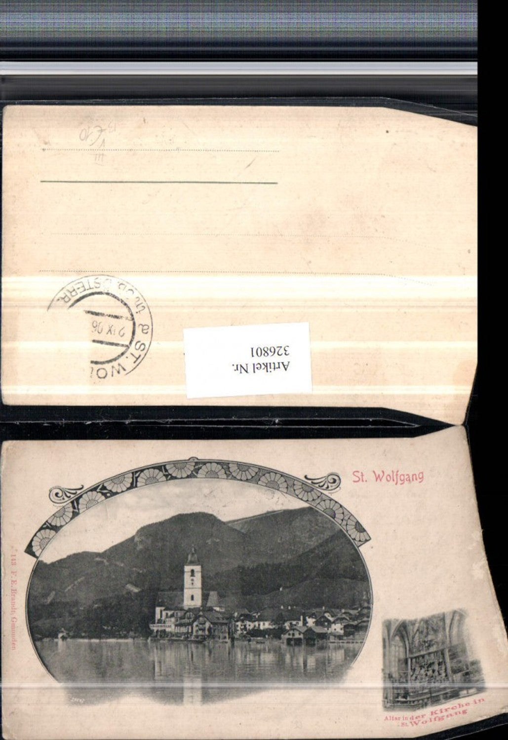 326801,St. Wolfgang Teilansicht Kirche Altar Mehrbildkarte pub F. E. Brandt 143