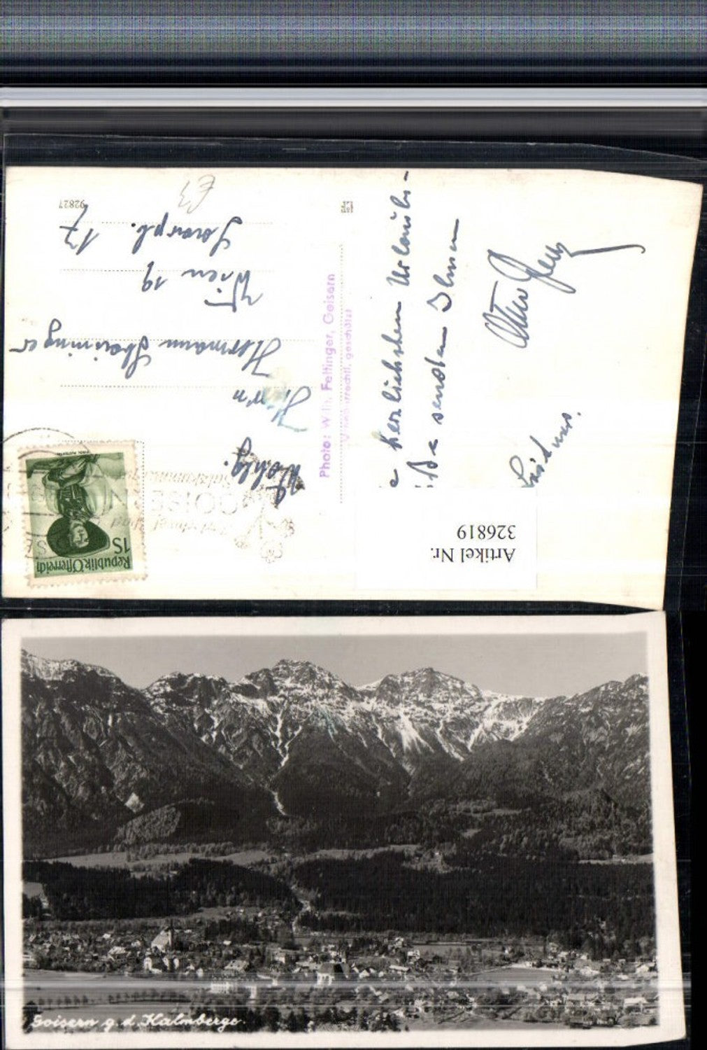 326819,Goisern Totale geg. Kalmberge Bergkulisse