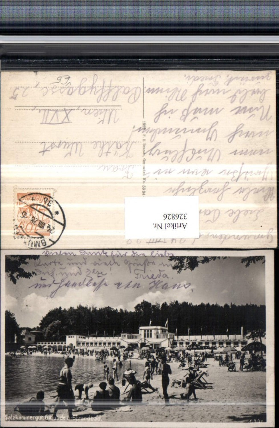 326826,Gmunden Strandbad Strandleben Bademode pub F. E. Brandt 5334