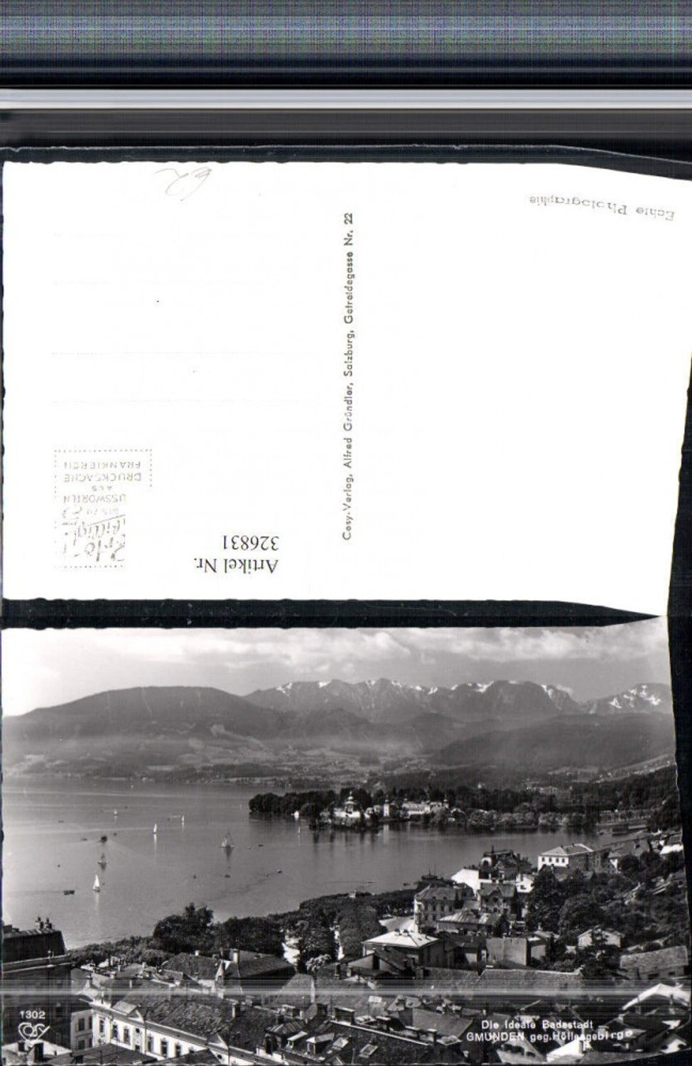 326831,Gmunden Teilansicht geg. Höllengebirge Bergkulisse pub Cosy 1302