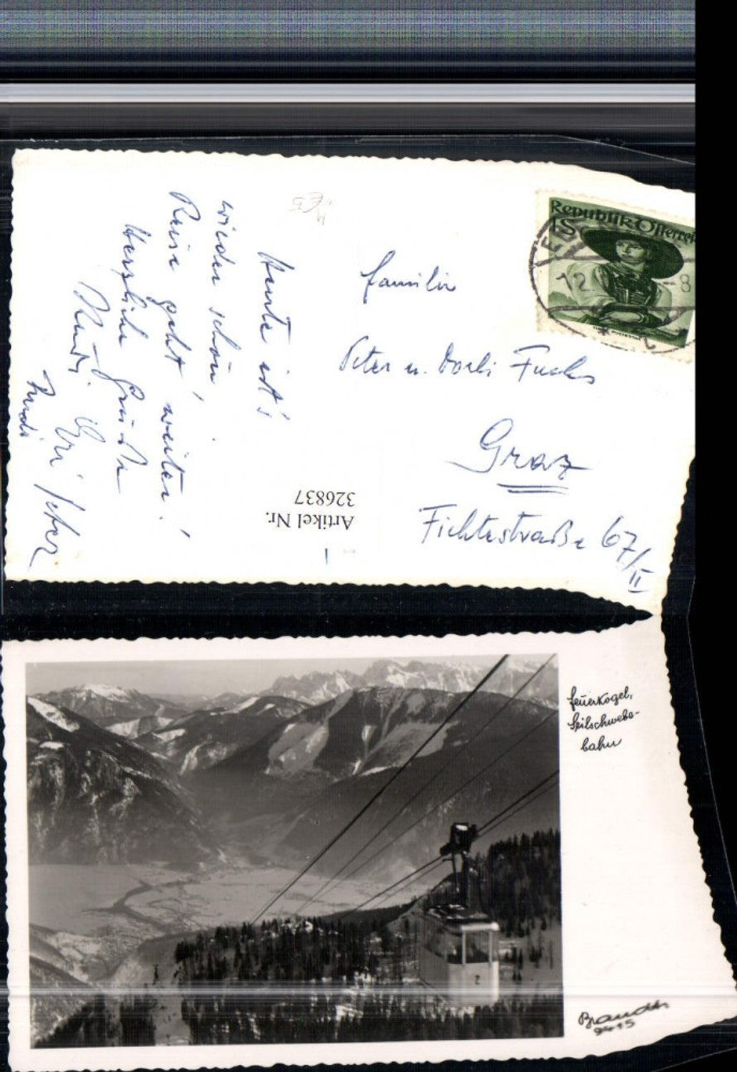 326837,Feuerkogel Seilbahn b. Ebensee Bergkulisse Winterbild