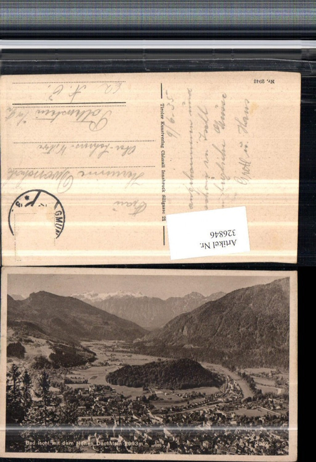 326846,Bad Ischl Totale m. Hohen Dachstein Bergkulisse