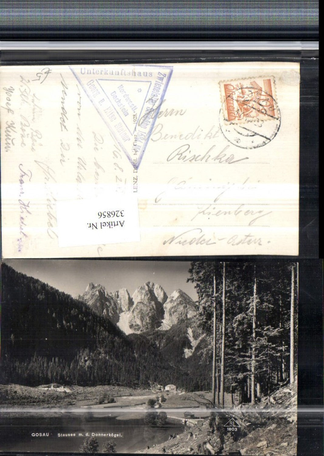 326856,Gosau Stausee m. Donnerkögel Bergkulisse