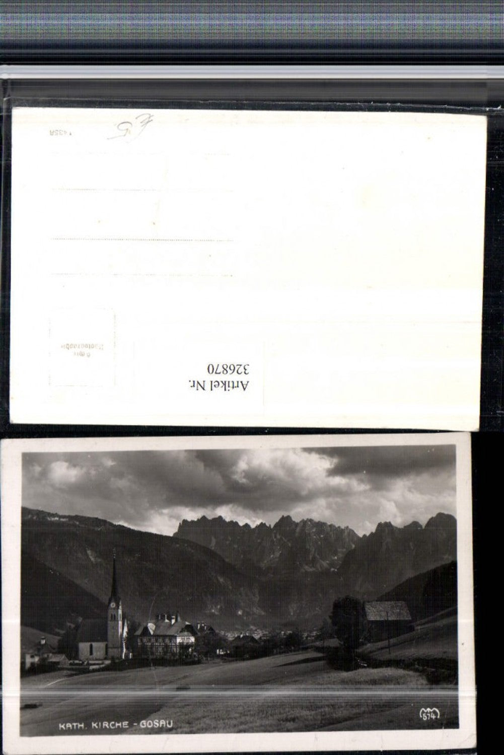 326870,Gosau Katholische Kirche Bergkulisse pub Max Mayer 574