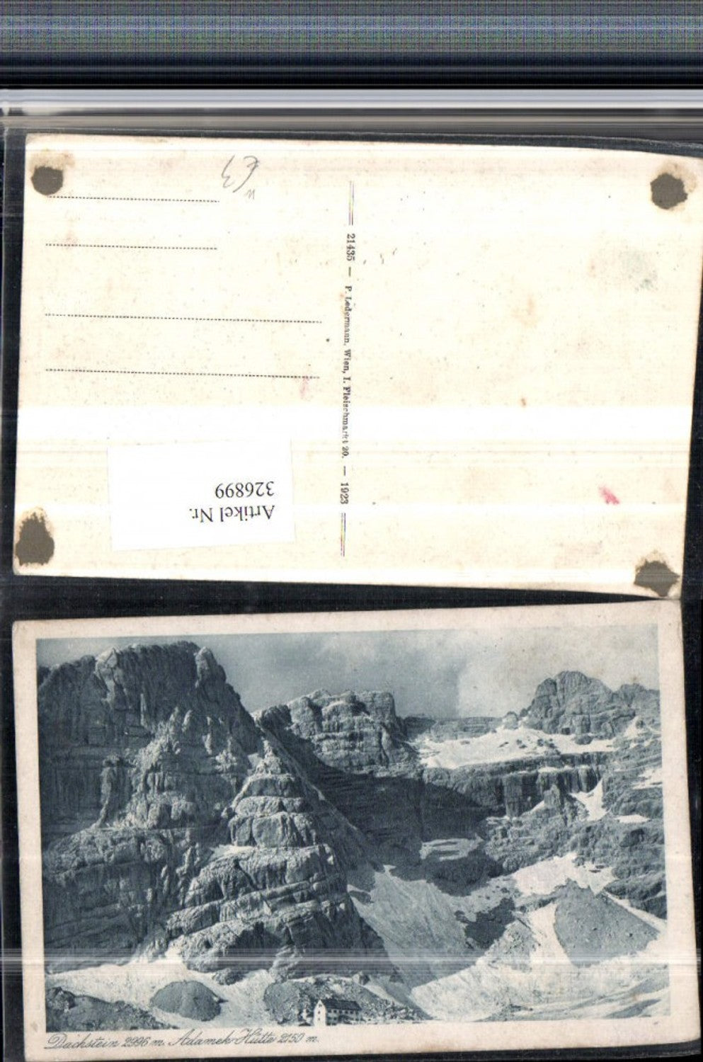 326899,Dachstein Adamek-Hütte Berghütte b. Gosau Bergkulisse