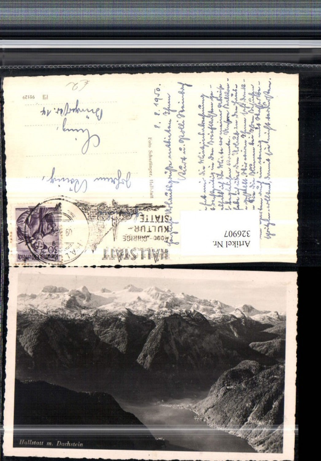 326907,Blick auf Hallstatt Totale m. Dachstein Bergkulisse