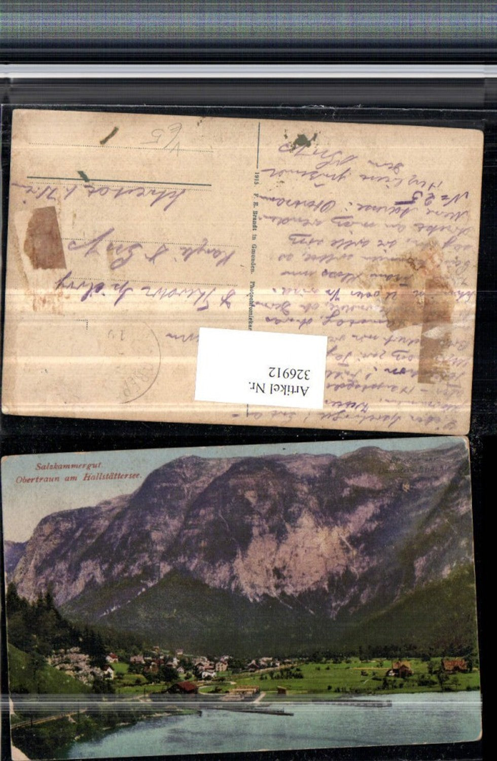 326912,Obertraun am Hallstättersee Totale Bergkulisse pub F. E. Brandt 1377