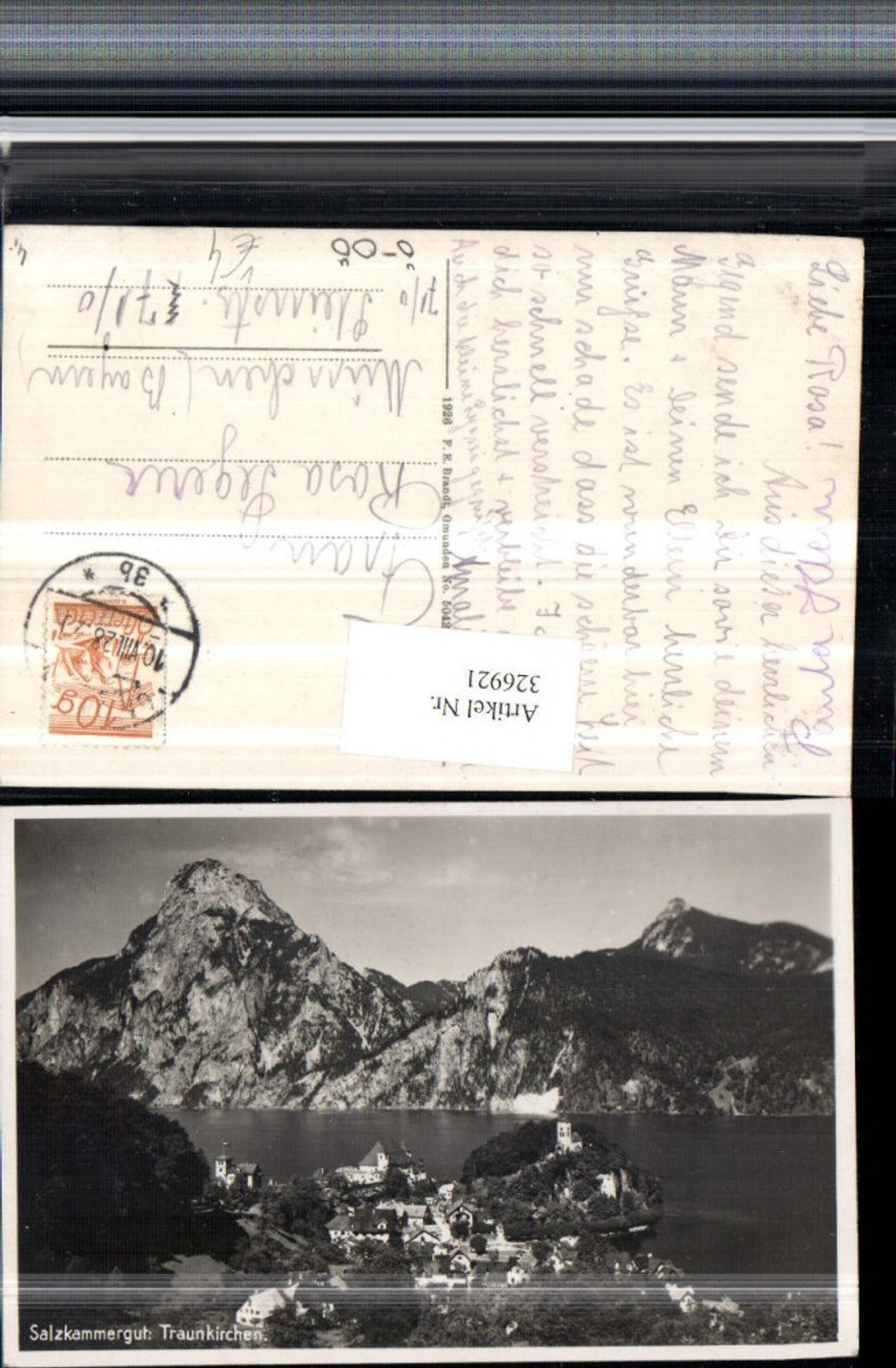 326921,Traunkirchen Totale Bergkulisse pub F. E. Brandt 5042