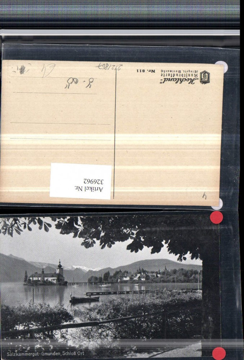 326962,Gmunden Schloss Ort Orth Bergkulisse