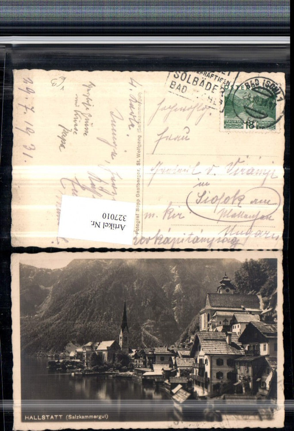 327010,Hallstatt Teilansicht Kirche pub Sepp Gastberger