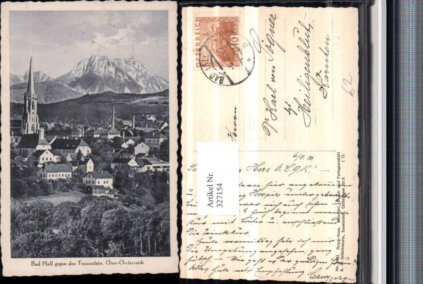 327154,Bad Hall Totale geg. Traunstein Bergkulisse