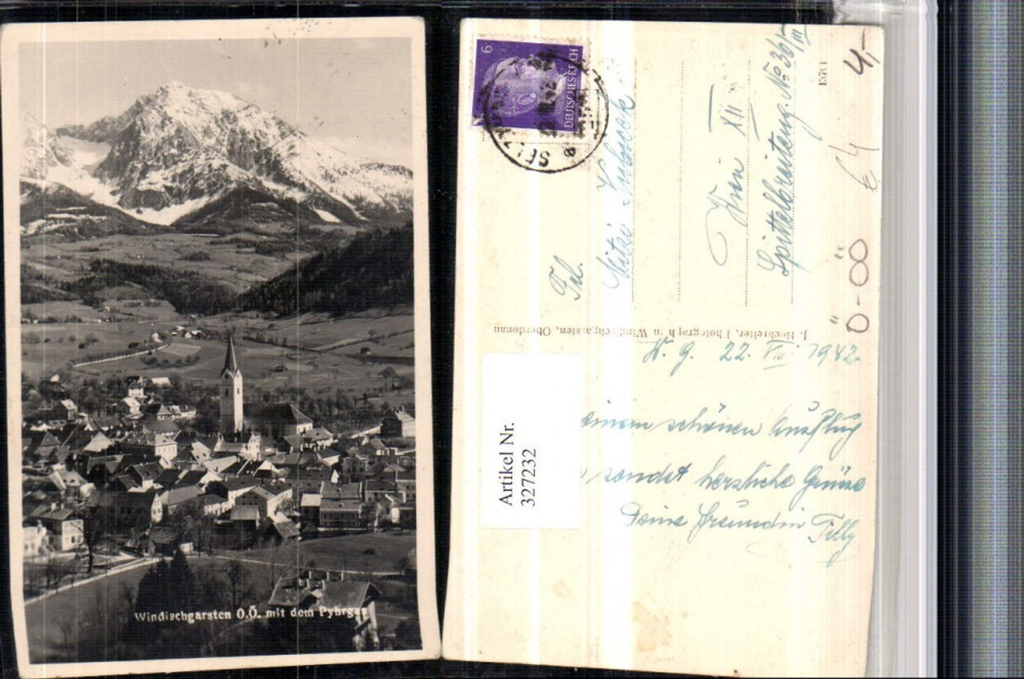 327232,Windischgarsten Totale m. Pyhrgas Bergkulisse