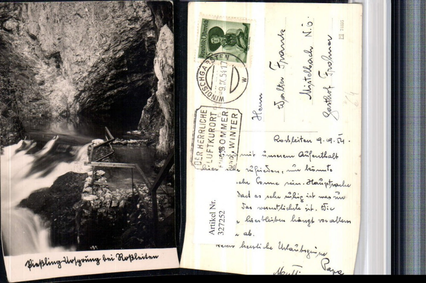 327252,Pießling-Ursprung b. Roßleithen Windischgarsten Wasserfall