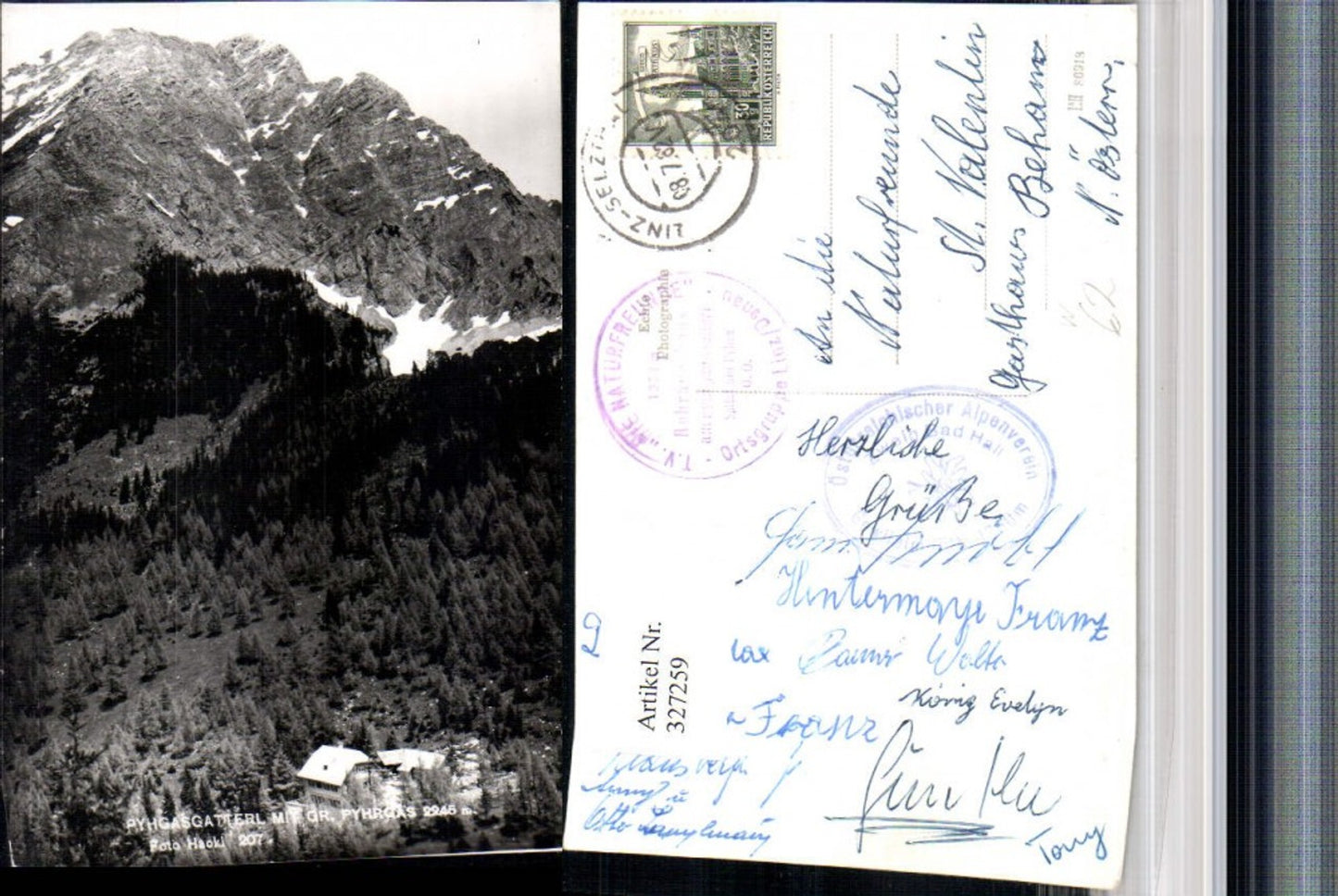 327259,Pyhrgasgatterl m. Großen Pyhrgas b. Spital am Pyhrn Bergkulisse pub Foto Hackl 207