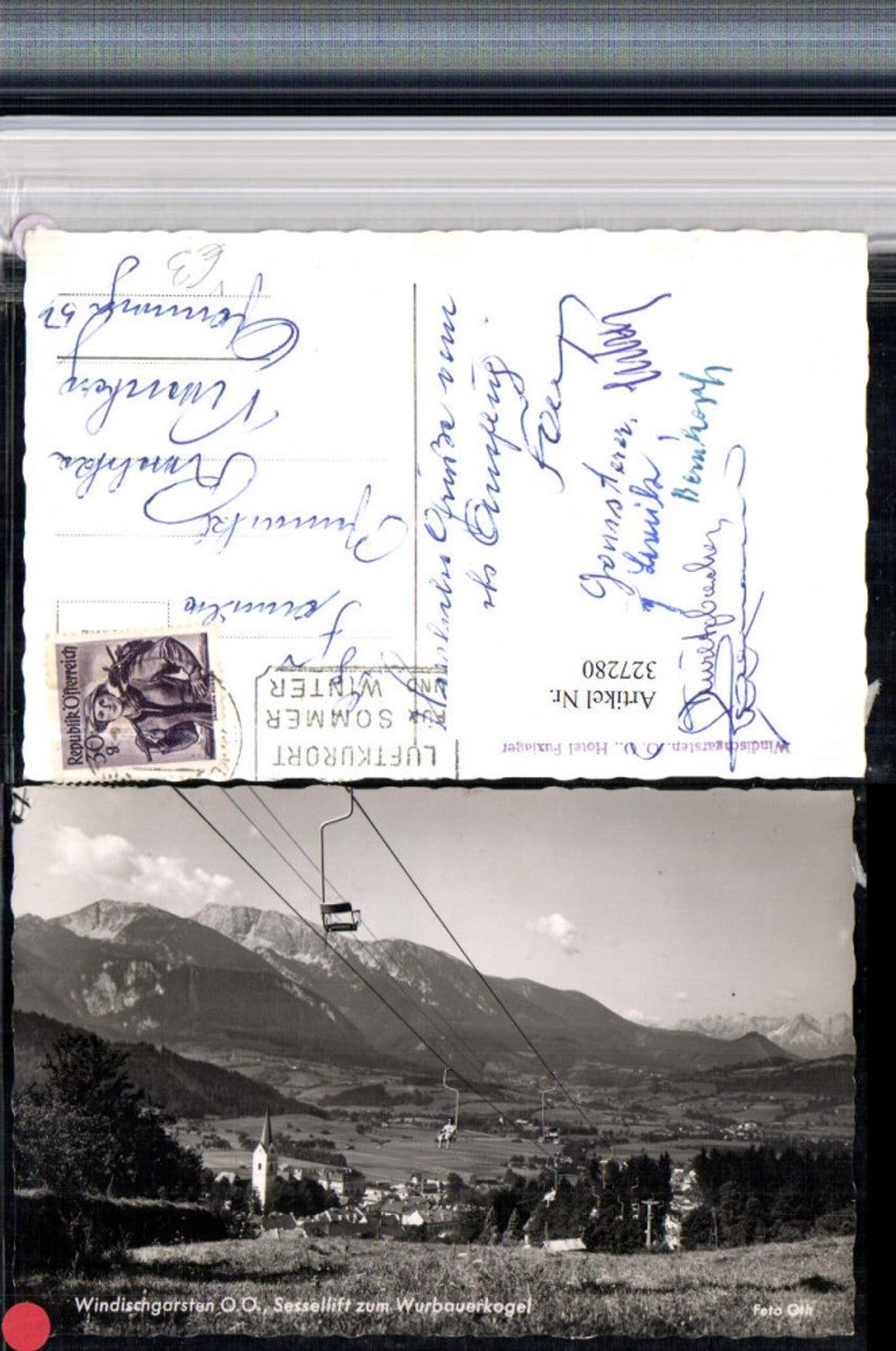 327280,Windischgarsten Teilansicht Sessellift zum Wurbauerkogel Bergkulisse pub Foto Oth