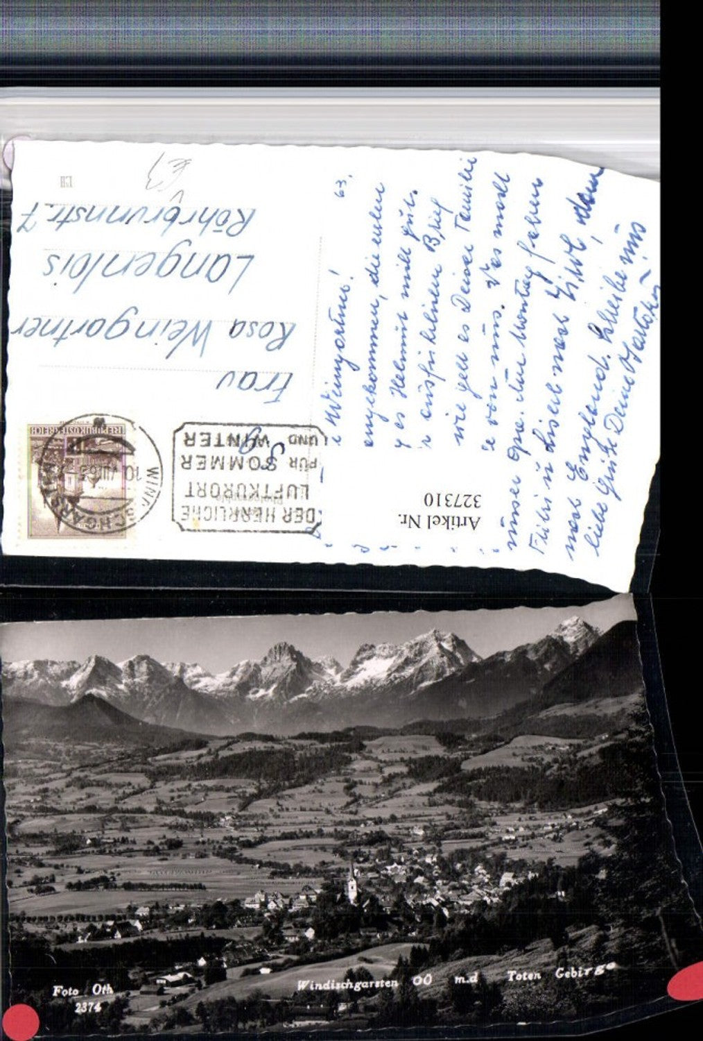 327310,Windischgarsten Totale m. Toten Gebirge Bergkulisse pub Foto Oth 2374