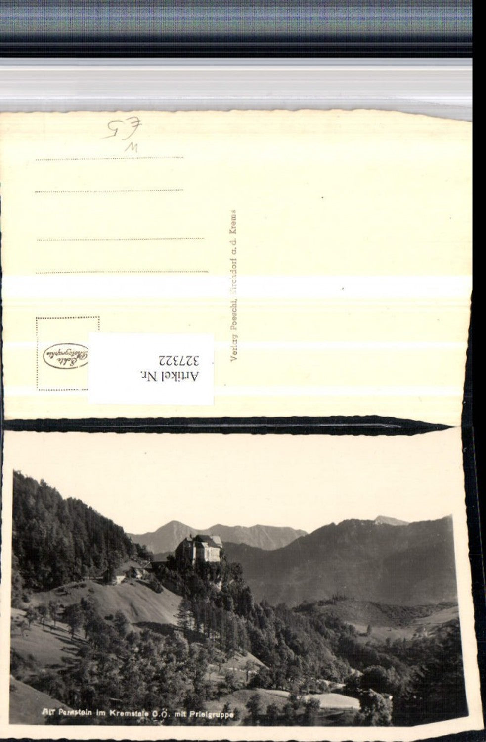 327322,Burg Altpernstein im Kremstal b. Micheldorf m. Prielgruppe Bergkulisse