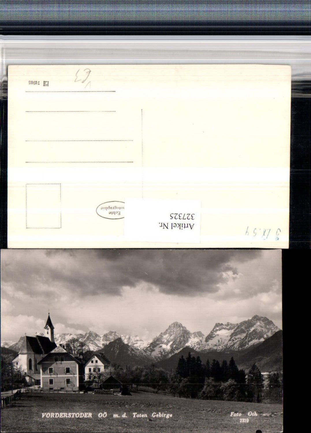 327325,Vorderstoder Kirche m. Toten Gebirge Bergkulisse pub Foto Oth 2319