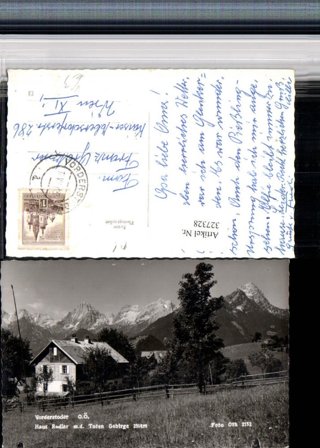 327328,Vorderstoder Haus Rodler m. Toten Gebirge Bergkulisse pub Foto Oth 2152