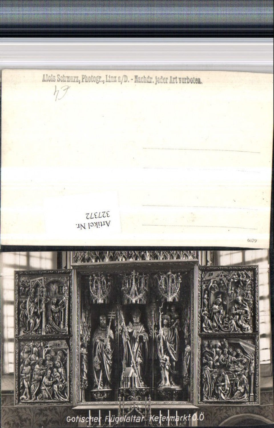 327372,Foto AK Kefermarkt Kirche Innenansicht Gotischer Flügelaltar