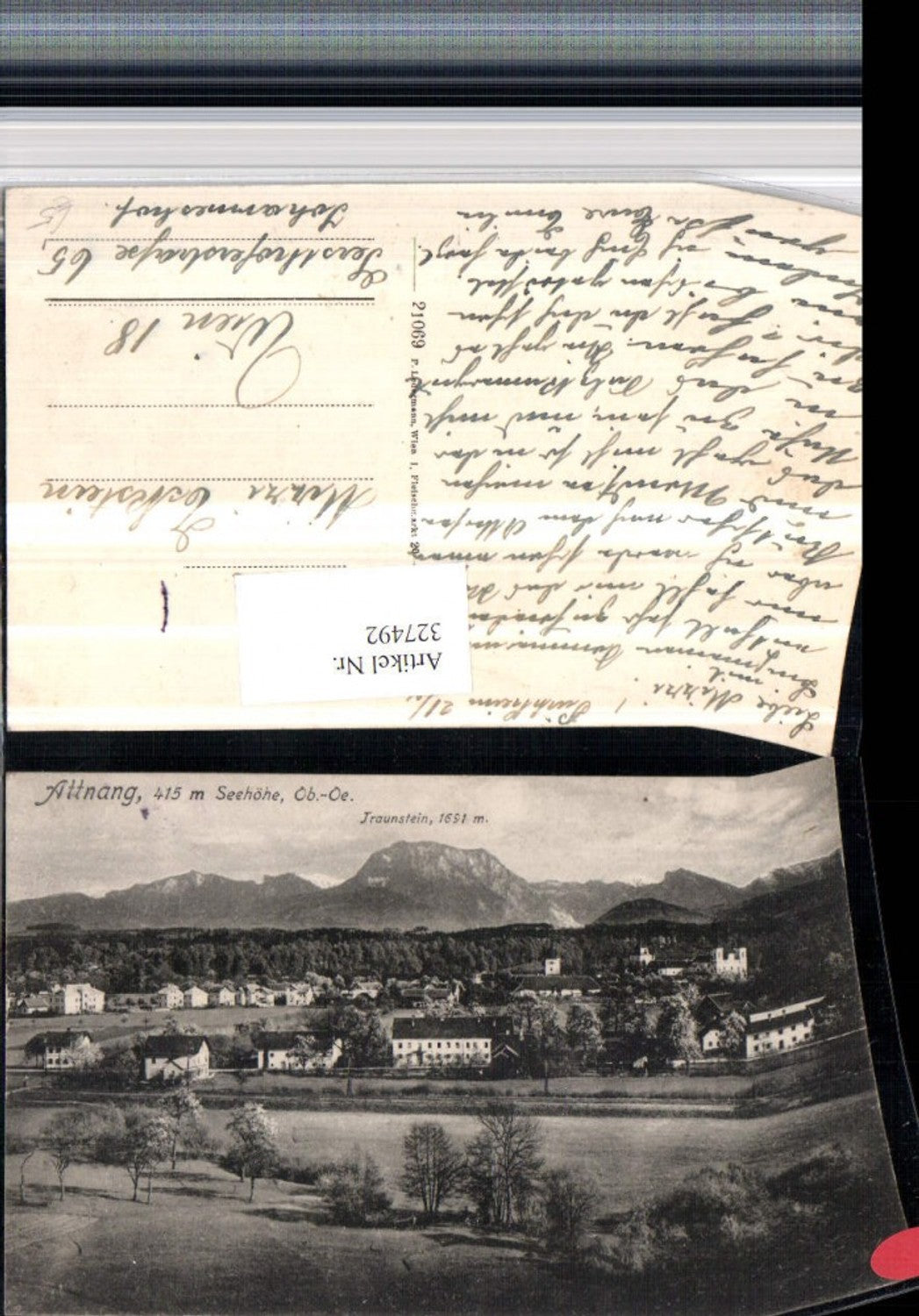 327492,Attnang Teilansicht m. Traunstein Bergkulisse