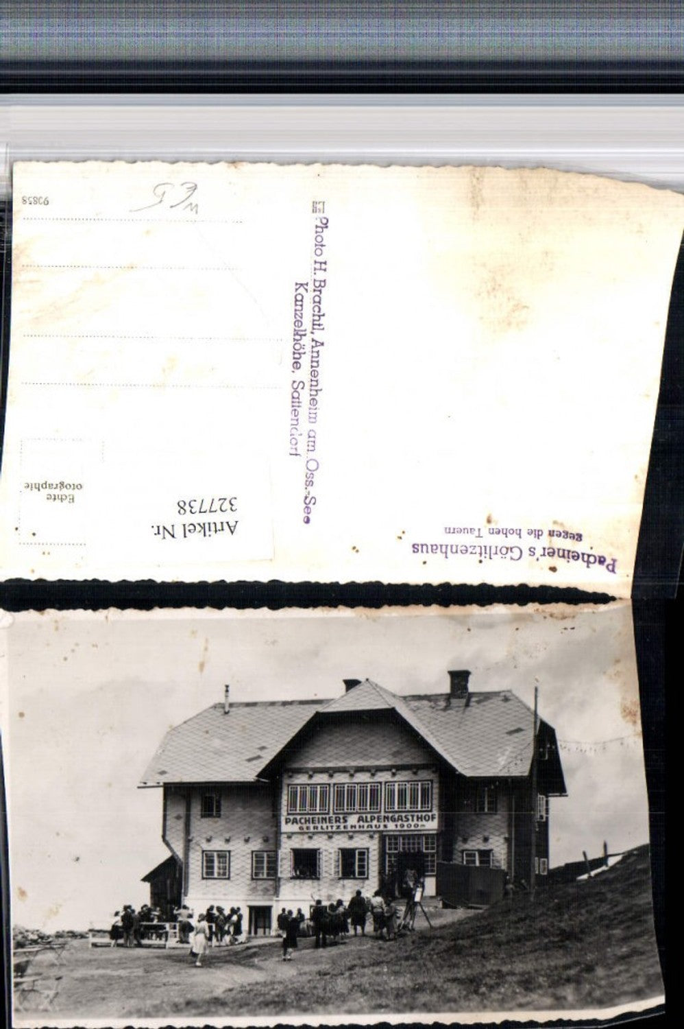 327738,Foto AK Pacheiners Alpengasthof Gerlitzenhaus b. Sattendorf