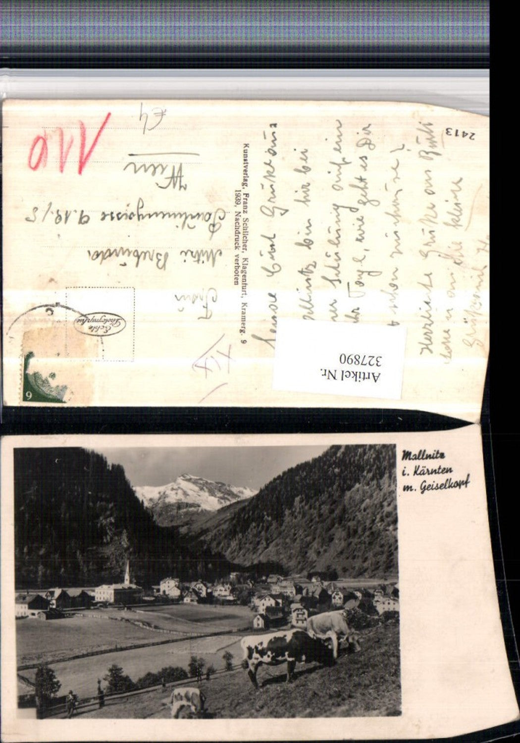 327890,Mallnitz Totale m. Greiselkopf Bergkulisse pub Franz Schilcher 2413