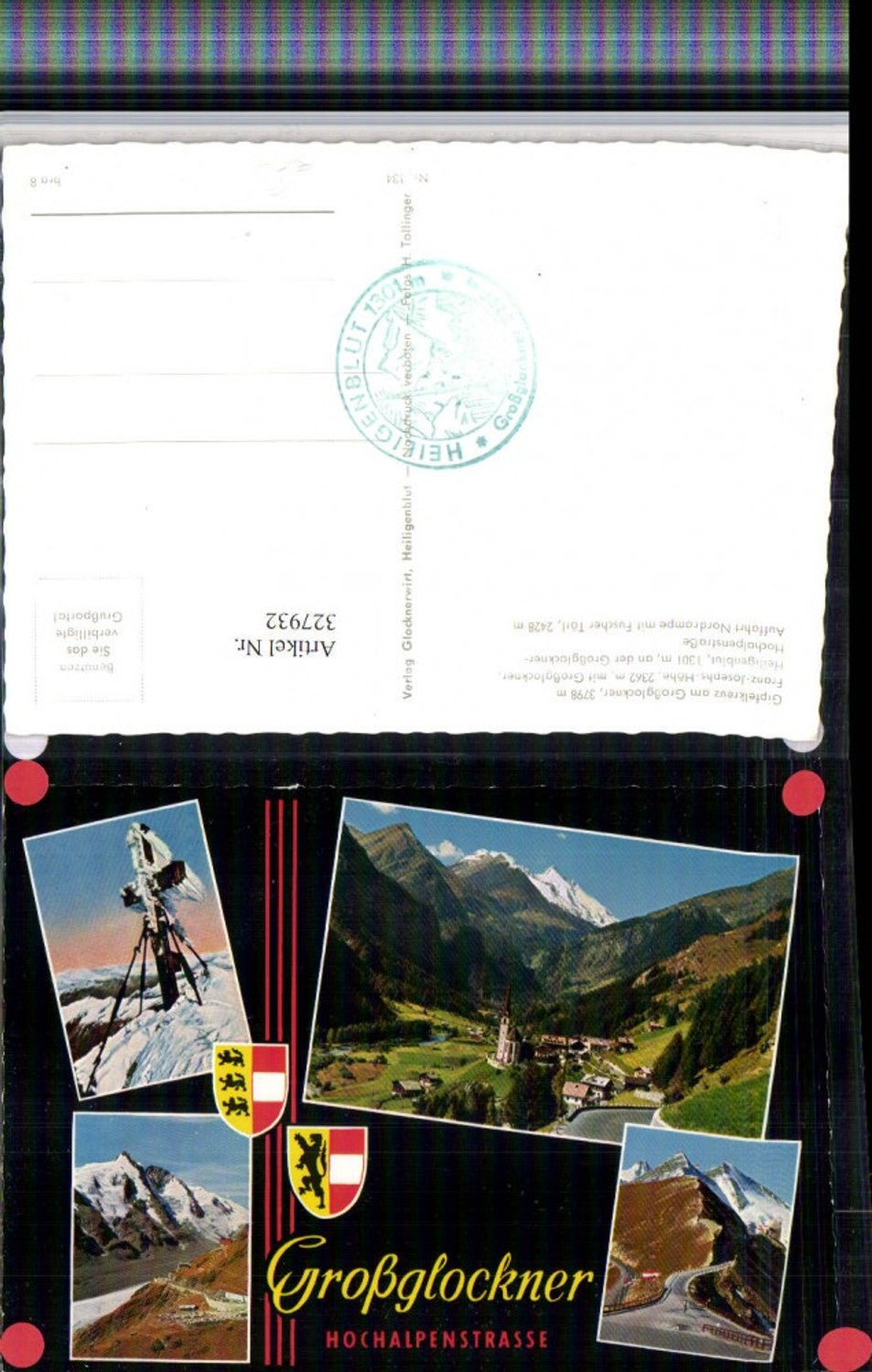 327932,Großglockner Hochalpenstraße Gipfelkreuz Heiligenblut Totale Mehrbildkarte